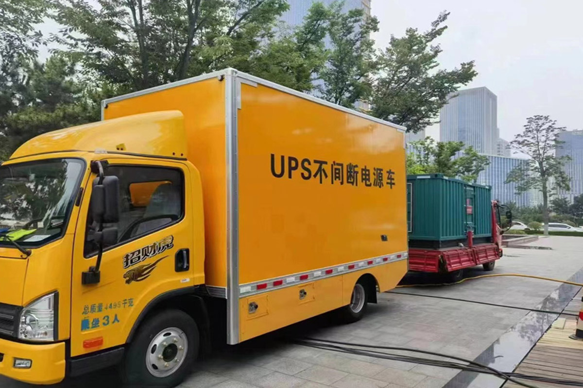 建始发电机租赁施工现场