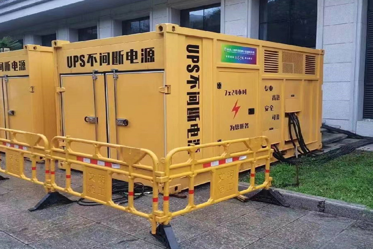 建始发电机租赁施工现场
