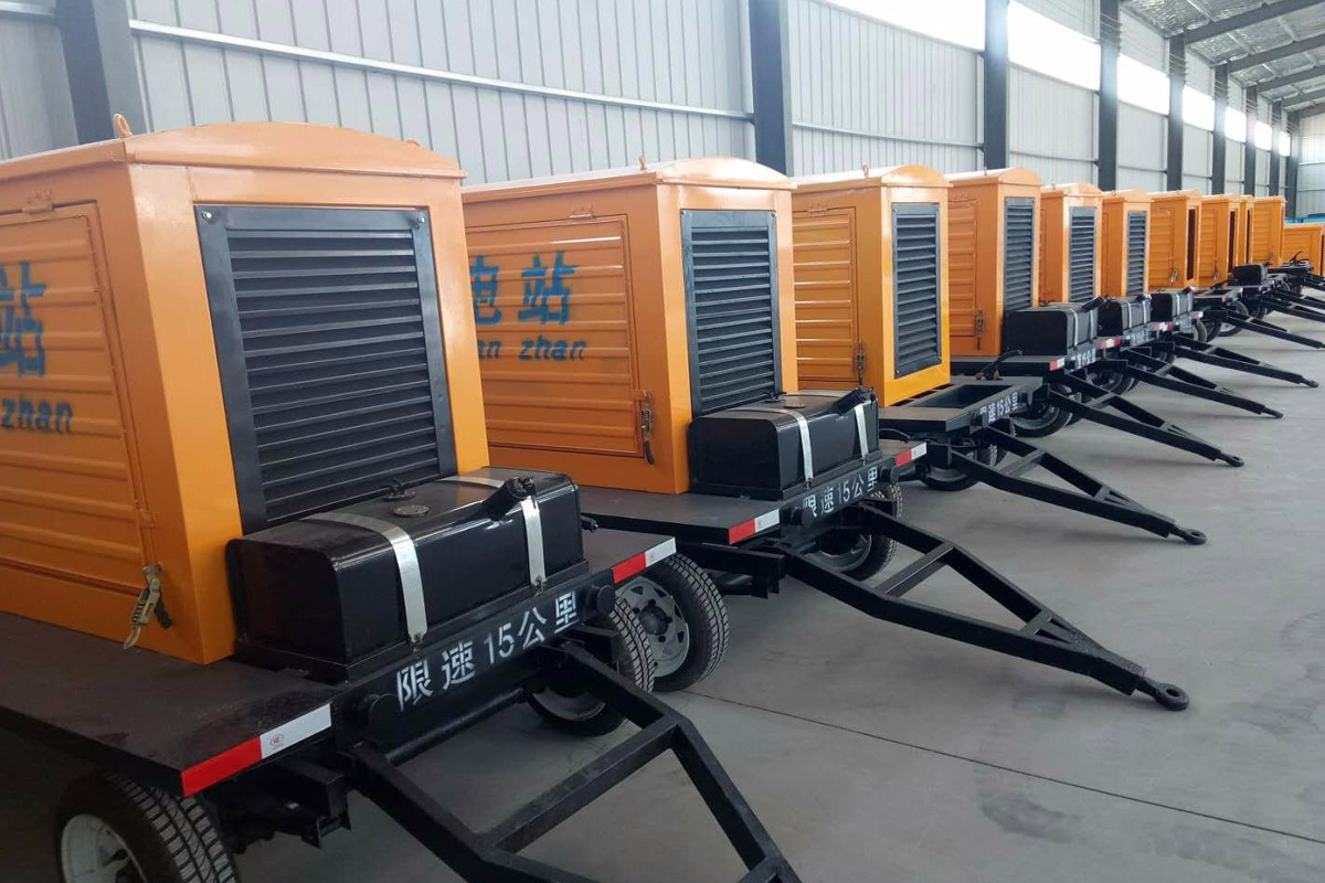 建始发电机租赁施工现场